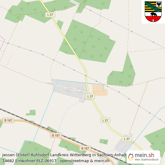 Jessen (Elster) Ruhlsdorf  Lageplan